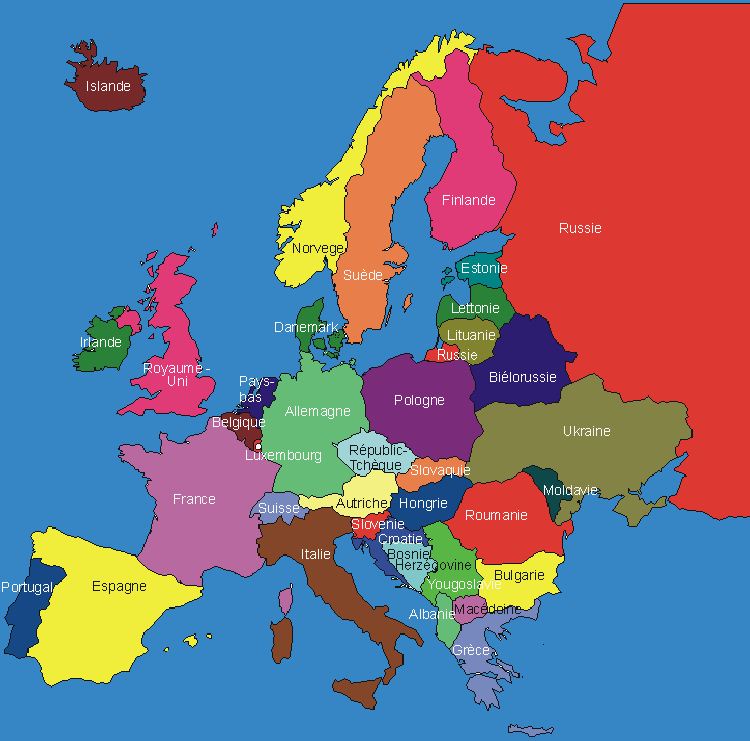 Resultado de imagen de carte de europe